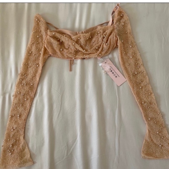 Oh Polly Champagne embellished 2 piece set - Picture 2 of 4